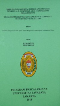 Perlindungan Hukum terhadap Konsumen Pengguna E-CONNERCE Atas Wanprestasi Pihak Penjual