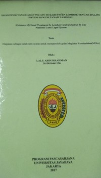 Eksistensi Tanah Adat Pecatu Di Kabupaten Lombok Tengah Dalam Sistem Hukum Tanah Nasional