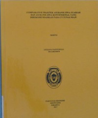 Image of Comparative Praktek Asuransi Jiwa Syariah Dan asuransi jiwa Konvensional Yang Direkomendasikan Pada CV.Tunas Maju