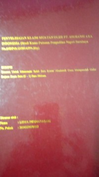 Penyelesaian Klaim Muatan Oleh PT. Asuransi AXA Indonesia (Studi Kasus Putusan Pengadilan Negeri Surabaya No.640/Pdt.G/2014/PN.Sby)