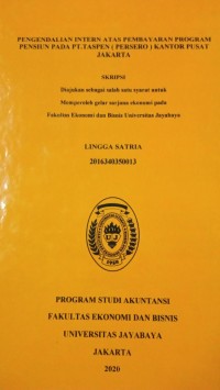 Pengendalian Intern Atas Pembayaran Program Pensiun Pada Pt. Taspen (Persero) Kantor Pusat Jakarta