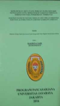 Image of Kedudukan Akta Yang Dibuat Oleh Notaris Pengganti Yang Merangkap Jabatan Sebagai Direktur Pada Perseroan Terbatas