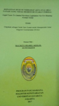 Image of Kepastian Hukum Terhadap Akta Jual Beli Tanah Yang Tidak Memenuhi Syarat Formal