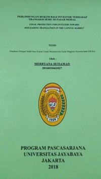 Image of Perlindungan Hukum Bagi Investor Terhadap Transaksi Semu Di Pasar Modal