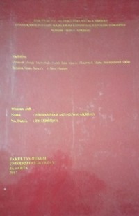 Hak Pilih Dalam Pemilihan Kepala Daerah (Studi kasus putusan Mahkamah Konstitusi Republik Indonesia Nomor: 35/PUU-XIII/2015)