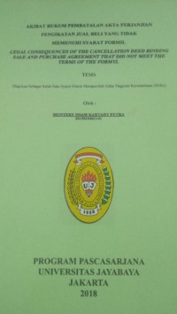 Aki8bat Hukumk Pembatalan Akta Perjanjian Pengikatan Jual Beli Yang Tidak Memenuhi syarat Formil