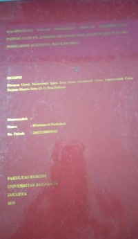 Wanprestasi Dalam Perjanjian Proyek Pembangunan Pabrik Oleh PT.Andribrata Sejahtera ( Studi Kasus Putusan Mahkamah Agung No.1020 K/PDT/2016 )