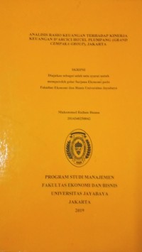 Image of Analisis Rasio Keuangan Terhadap Kinerja Keuangan D'Arcici Hotel Plumpang ( Grand Cempaka Grouf ), Jakarta