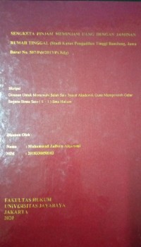 Penyelesaian sengketa dalam Perjanjian Pembiayaan Konsumen Dengan jaminan Fidusia Antara PT.Oto Multiartha Cabang Rantau Prapat Dengan Konsumen (Studi Kasus Putusan Nomor 78/PDT.G/2016/PN-RAP)