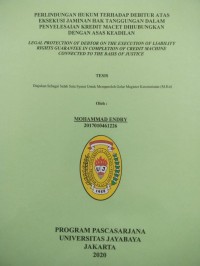 Image of Perlindungan Hukum Terhadap Debitur Atas Eksekusi Jaminan Hak Tanggungan Dalam Penyelesaian Kredit Macet Dihubungkan Dengan Asas Keadilan