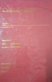 Image of Akibat Hukum Dari Hak Tanggungan Yang Tidak Didaftarkan Dalam Perjanjian Kredit (Studi Kasus Putusan Nomor 87/Pdt.G.S/2017)