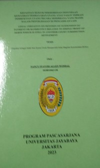 kepastian Hukum Permohonan Penundaan Kewajiban Pembayaran Utang Atau Pailit terkait Pembuktian Utang Secara Sederhana Yang Masih Dalam Penyelesaian Di pengadilan Lain