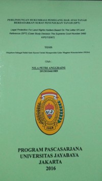 Image of Perlindungan Hukum Bagi Pemegang Hak Atas Tanah Berdasarkan Surat Penunjukan Tanah (SPT)
