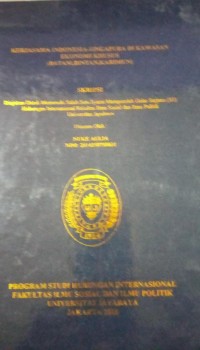 Image of Kerjasama Indonesia-Singapura Di Kawasan Ekonomi Khusus (Batam,Bintan,Karimun)