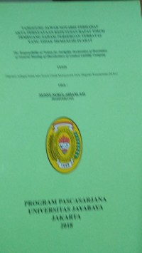 Image of Tanggung Jawab Notaris Terhadap Akta Pernyataan Keputusan Rapat Umum Pemegang Saham Perseroan Terbatas Yang Tidak Memenuhi Syarat
