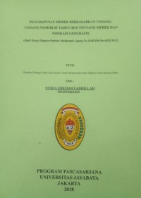 Image of Penghapusan Merek Berdasarkan Undang - Undang Nomor 20 Tahun 2016 Tentang Merek dan Indikasi Geografis ( Studi Kasus Putusan Perkara Mahkamah Agung No.264K/Pdt.Sus-HKI/2015 )