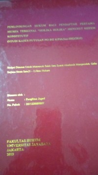 Perlindungan Hukum Bagi Pendaftar Pertama Merek Terkenal 