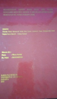 Image of Penyelesaian Kredit Bank Oleh Ahli Waris Pengganti Menurut Sistem Waris Islam ( Studi Kasus Penetapan No.44/PDT.P/2013/PA.KDR )