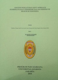Image of Urgensi Pengaturan Soft Approach Pemberantasan Terorisme Dalam Perpekstif Hukum Di Indonesia