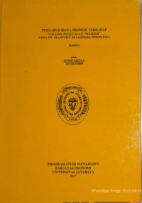 Image of Pengaruh Biaya Promosi Terhadap Vbolume Penjualan 