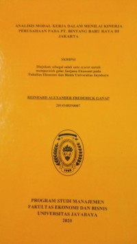 Image of Analisis Modal Kerja Dalam Menilai Kinerja Perusahaan Pada Pt. Bintang Baru Raya di Jakarta