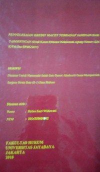 Penyelesaian Kredit Macet Terhadap Jaminan Hak Tanggungan (Studi Kasus Putusan Mahkamah Agung Nomor 1236 K/Pdt.Sus-BPSK/2017)