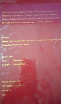 Image of Perlindungan Hukum Bagi Pendaftar Pertama Merek 