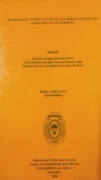 Image of Pengendalian Intern Atas Penjualan Kredit dan Piutang Usaha Pada Pt SAF Indonusa