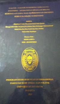 Image of Faktor-Faktor Pendorong Kerjasama Indonesia-Afghanistan Di Dalam Bidang Kebudayaan Pada Masa Kepemimpinan Presiden Bambang Yudhoyono