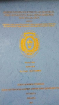 Image of Sistem Informasi Penjualan Material Toko Bangunan Jaya Abadi Berbasis WEB Di Jakarta