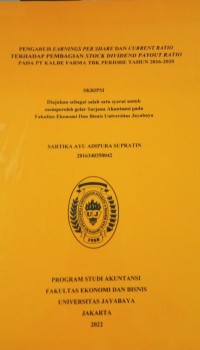 Image of Pengaruh Earnings Pershare Dan Current Ratio Terhadap Pembagian Stock Divident Payout Ratio Pada PT Kalbe Farma Tbk Periode Tahun 2016-2020
