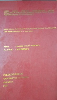 Studi Kasus Tentang Wanprestasi Dalam Perjanjian Kerjasama Bangun Rumah Toko ( Putusan Mahkamah Agung No 1995 K/Pdt/2017 )