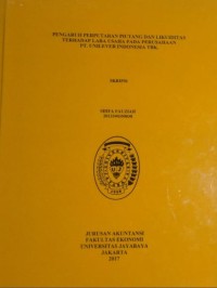 Image of Pengaruh Perputaran Piutang dan Likuiditas Terhadap Laba Usaha Pada Perusahaan PT.Unilever indonesia Tbk
