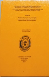 Pengaruh Struktur Modal Dan Ukuran Perusahaan Terhadap Profitabilitas (Studi Kasus Pada Perusahaan Sektor Makanan dan Minuman Yang Terdaftar di Bursa Efek Indonesia Periode 2012 - 2014)