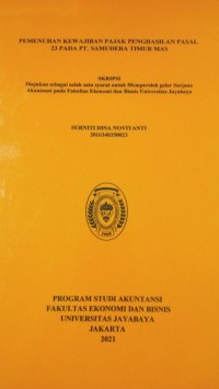 Image of Pemenuhan Kewajiban Pajak Penghasilan Pasal 23 Pada PT Samudera Timur Mas
