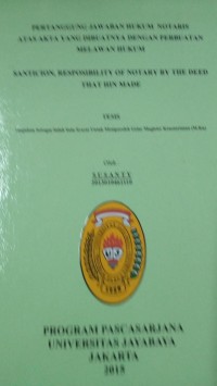 Pertanggungjawaban Hukum Notaris Atas Aktiva yang Dibuatnya Dengan Perbuatan Melawan Hukum