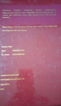 Tinjauan Yuridis Terhadap Proses Pembatalan Perdamaian Dalam PKPU Menurut Undang - Undang No. 37 Tahun 2004 Tentang ( Studi Kasus Putusan Nomor 1304 K/Pdt.Sus-Pailit/2017)