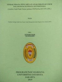 Image of Tindak Pidana Pencabulan Anak Dibawah Umur Dalam Hukum Pidana Di Indonesia