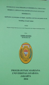 Image of Penerapan Asas Peradilan Sederhana, Cepat Dan Berbiaya Ringan Dalam Penanganan Gugatan Sederhana