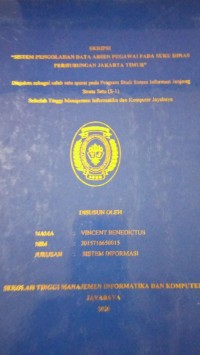 Sistem Pengolahan Data Absen Pegawai Pada Suku Dinas Perhubungan Jakarta Timur