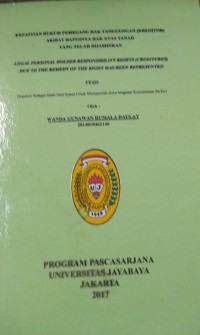 Image of Kepastian Hukum Pemegang Hak Tanggungan (Kreditor) Akibat Hapusnya Hak Atas Tanah Dijaminkan