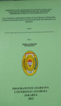 Image of Sistem HT-el Dalam pelaksanaan Pendaftaran Hak Tanggungan terintrograsi Secara Elektronik Dihubungkan Dengan Asas Kemanfaatan