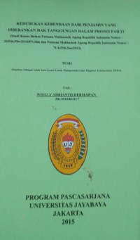 Kedudukan Kebendaan Dari Penjamin Yang Dibebankan Hak Tanggungan Dalam Proses Pailit