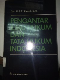 Pengantar Ilmu Hukum dan Tata Hukum Indonesia