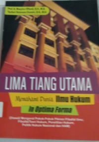 Image of Lima Tiang Utama Memahami Dunia Ilmu Hukum In Optima Forma