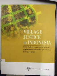 Village Justice in Indonesia