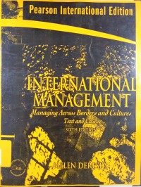 International Management Managing Acrosss Borders And Cultures Text And Cases