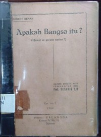 Apakah Bangsa itu ?