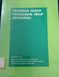 Image of Pedoman Dasar Kerukunan Hidup Beragam