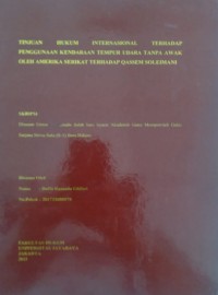 Image of Tinjauan Hukum Internasional Terhadap Penggunaan Kendaraan Tempur Udara Tampa Awak Oleh Amerika Serikat Terhadap Qaseem Soleimani